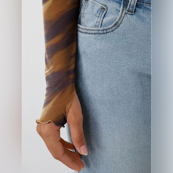 Women's Brown Tie-Dye Long Sleeve Top - Picture 3 of 5